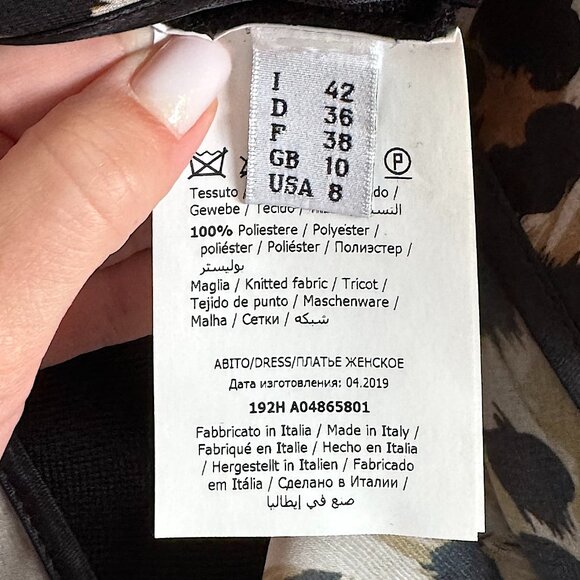 Authentic Moschino Leopard/Black Tight Dress New - Picture 8 of 10